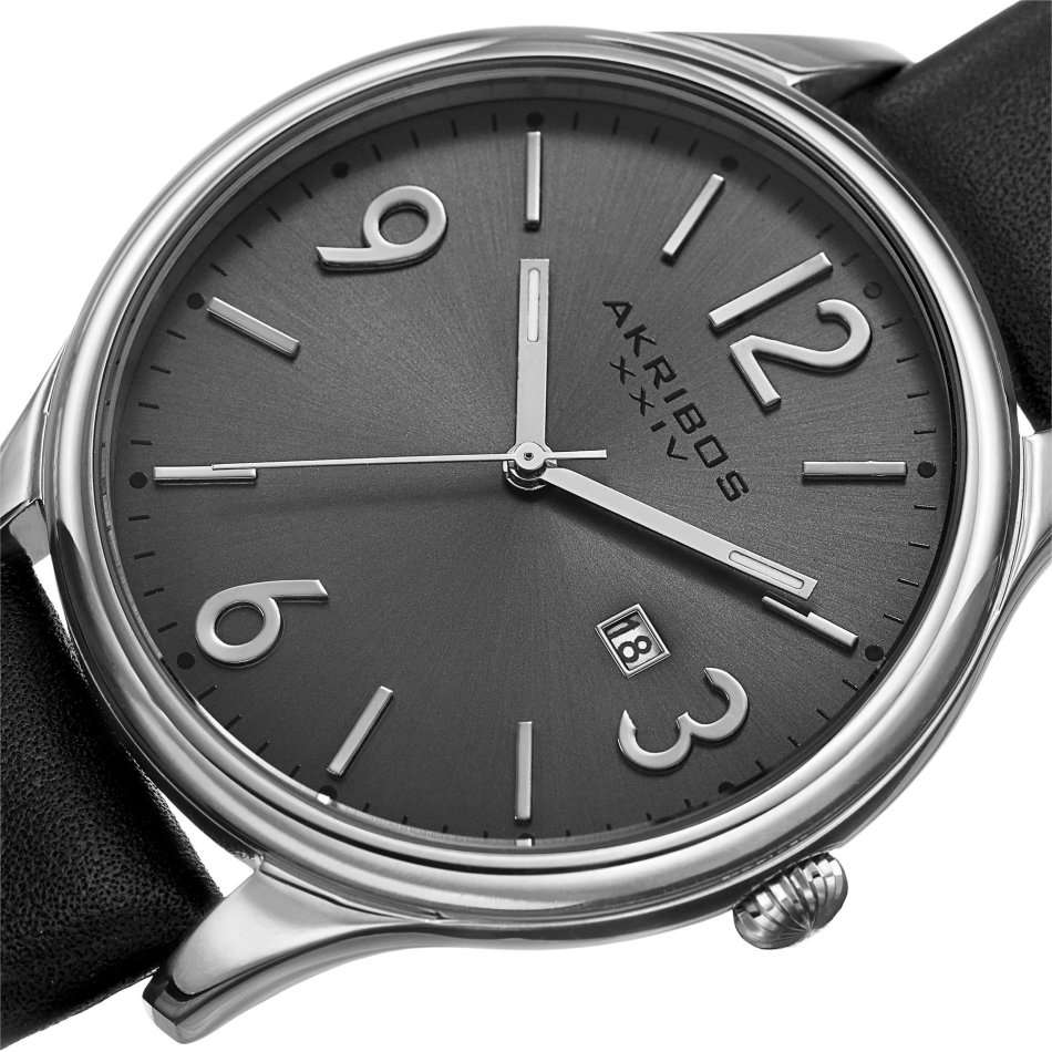 -I LATE ENTRY I RRP R5999.99 I- XXIV® MEN'S ROUND SILVER DIAL THREE HAND QUARTZ SILVER TONE  WATCH