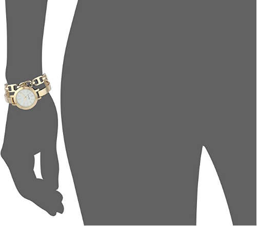 **GENUINE** NINE WEST® WOMEN'S GOLD-TONE BANGLE WATCH WITH BRACELET  W/  BOX & MANUAL