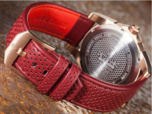 LATE ENTRY I DETOMASO® BUSINESS PUNK MEN JAPANESE QUARTZ DAY/DATE DISPLAY LEATHER STRAP WATCH