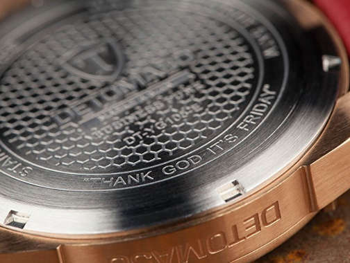 LATE ENTRY I DETOMASO® BUSINESS PUNK MEN JAPANESE QUARTZ DAY/DATE DISPLAY LEATHER STRAP WATCH