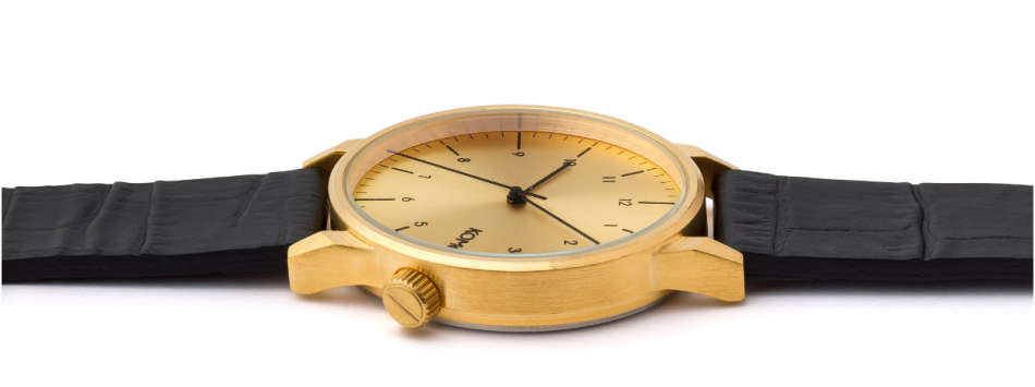 -I LATE ENTRY I- KOMONO®  MENS GOLD WINSTON  MONTE CARLO SERIES ANALOG DISPLAY JAPANESE QUARTZ WATCH