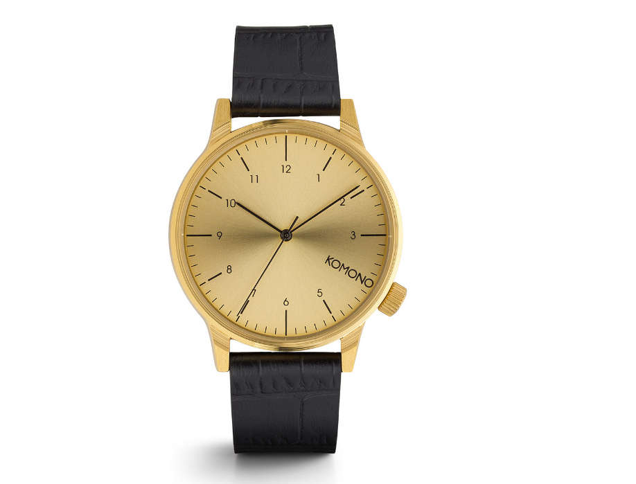 -I LATE ENTRY I- KOMONO®  MENS GOLD WINSTON  MONTE CARLO SERIES ANALOG DISPLAY JAPANESE QUARTZ WATCH