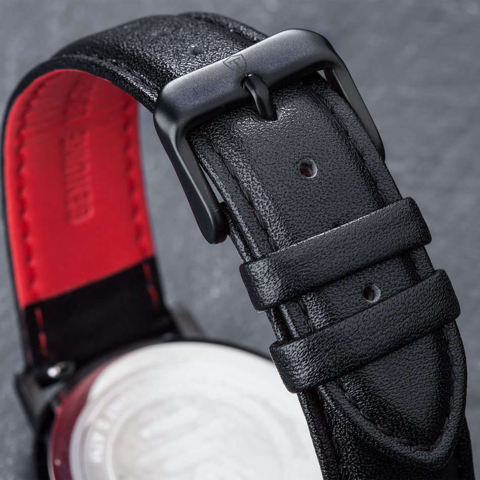 -I LATE ENTRY I- DETOMASO® MILANO CLASSIC MEN'S STAINLESS STEEL WATCH W/ QUICK RELEASE LEATHER STRAP