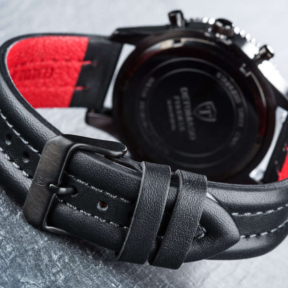 LIMITED EDITION - READY TO SHIP I DETOMASO  FIRENZE  BLACK CHRONOGRAPH WATCH