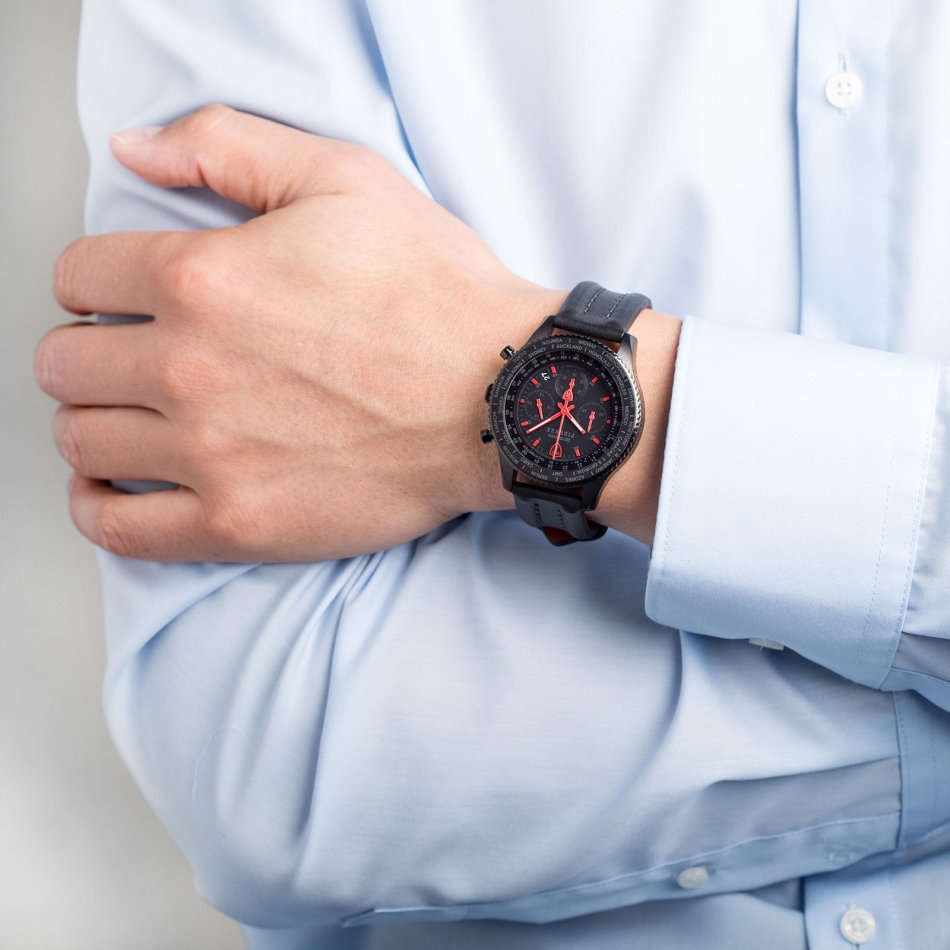 LIMITED EDITION - READY TO SHIP I DETOMASO  FIRENZE  BLACK CHRONOGRAPH WATCH