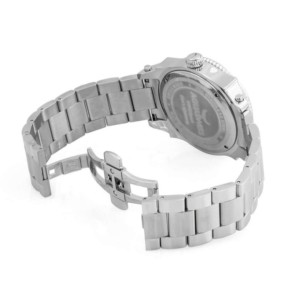 -I Genuine Swiss Watch I- Aquaswiss Unisex  Black/Silver Swissport G Watch