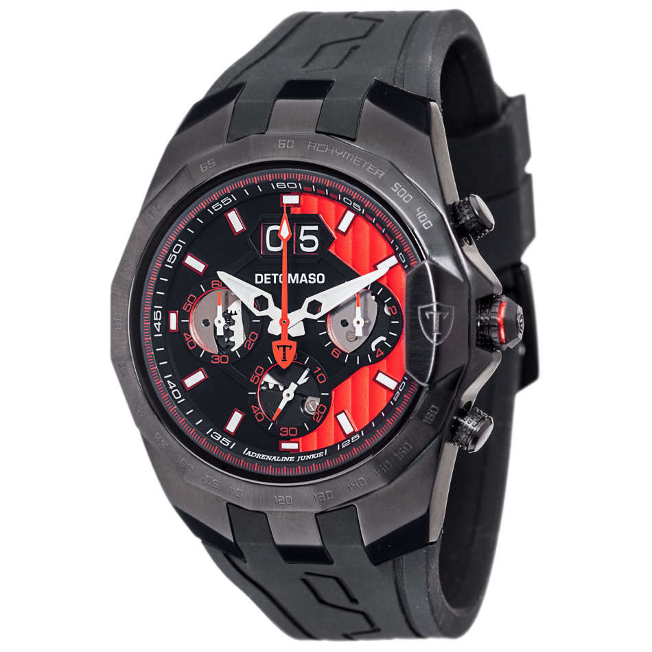 EXCLUSIVE !!! - READY TO SHIP I DETOMASO ADRENALINE JUNKIE Chronograph Mens Watch Stainless Steel