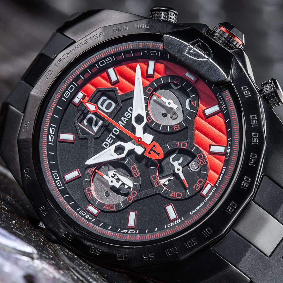 EXCLUSIVE !!! - READY TO SHIP I DETOMASO ADRENALINE JUNKIE Chronograph Mens Watch Stainless Steel