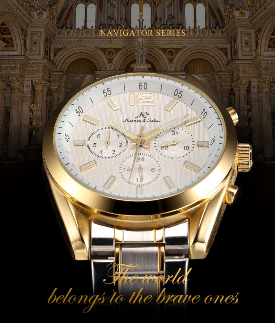 -I Late Entry !!! I GENUINE I- KRONEN & SÖHNE  17 Jewels Automatic Mechanical  Stainless Steel Watch