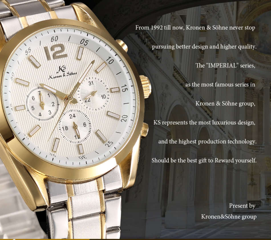 -I Late Entry !!! I GENUINE I- KRONEN & SÖHNE  17 Jewels Automatic Mechanical  Stainless Steel Watch