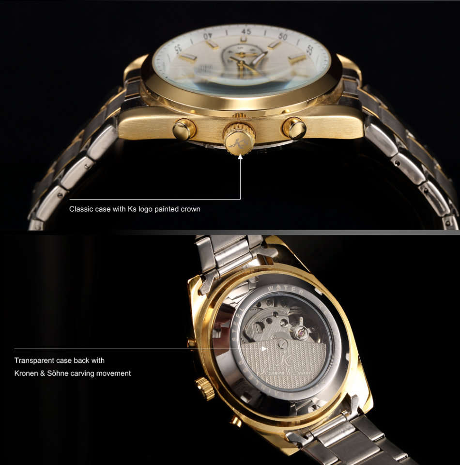 -I Late Entry !!! I GENUINE I- KRONEN & SÖHNE  17 Jewels Automatic Mechanical  Stainless Steel Watch