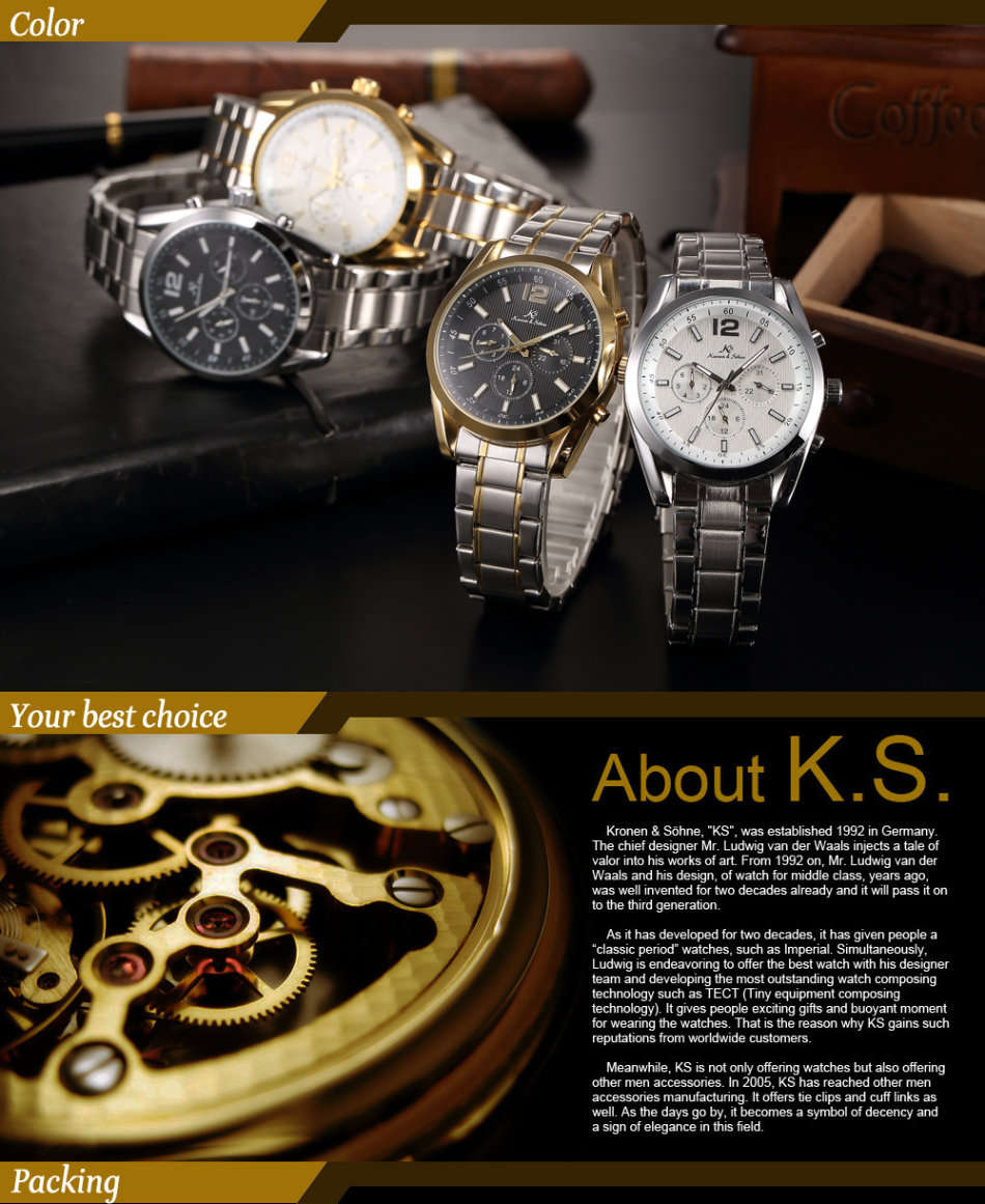 -I Late Entry !!! I GENUINE I- KRONEN & SÖHNE  17 Jewels Automatic Mechanical  Stainless Steel Watch