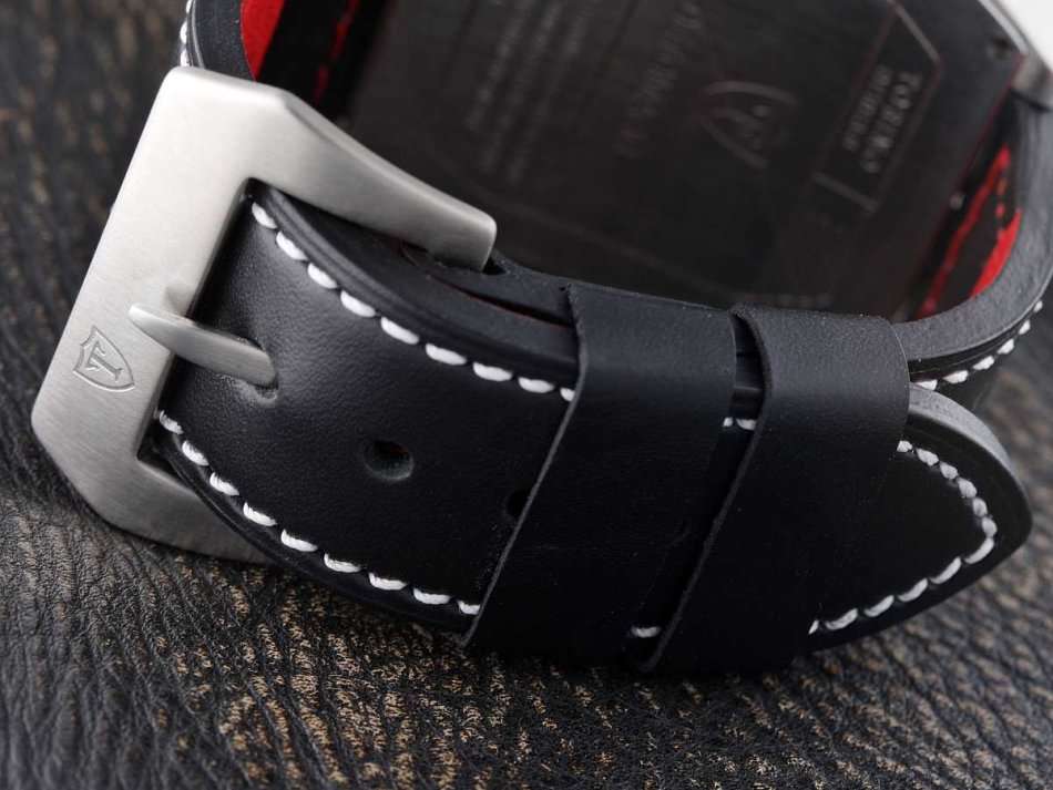 EXCLUSIVE !!! TORINO 3 TIMEZONE WATCH CHRONOGRAPH STAINLESS STEEL LEATHER LARGE DIAL