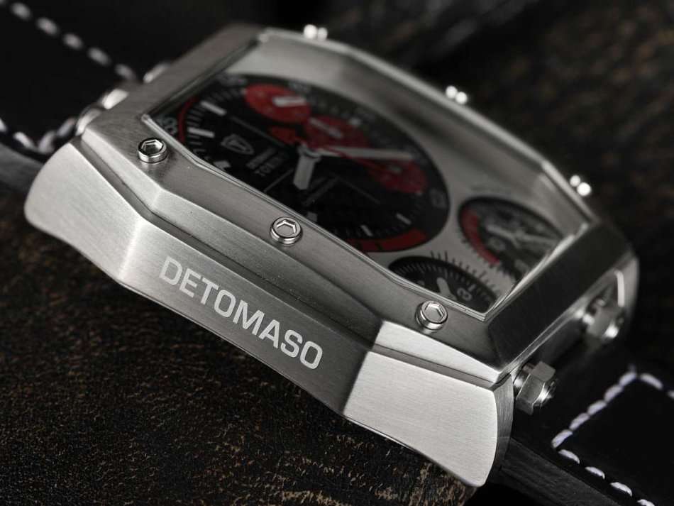 EXCLUSIVE !!! TORINO 3 TIMEZONE WATCH CHRONOGRAPH STAINLESS STEEL LEATHER LARGE DIAL