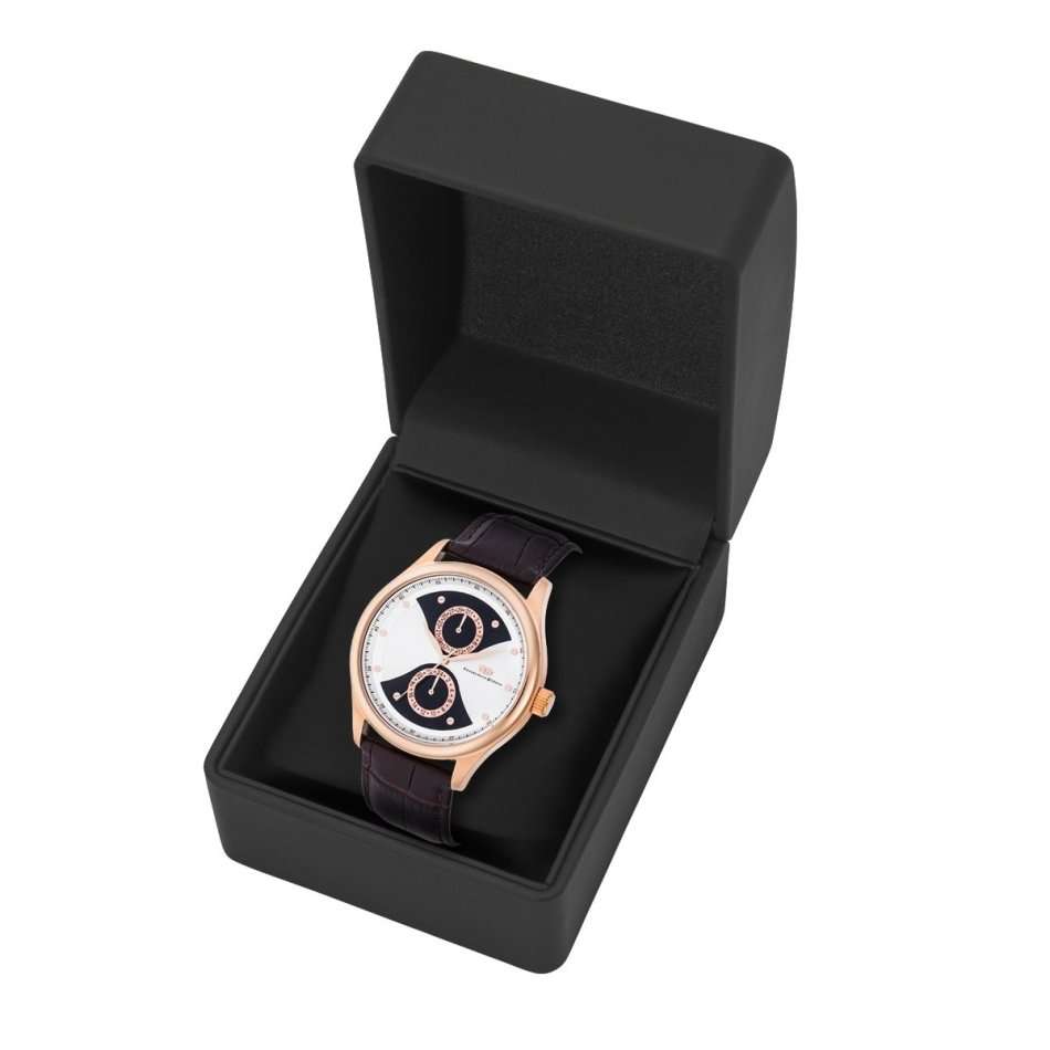 EXCLUSIVE I GENUINE I RHODENWALD & SÖHNE MENS M/FUNCTION   QUARTZ MOVEMENT 5 ATM LEATHER BAND WATCH