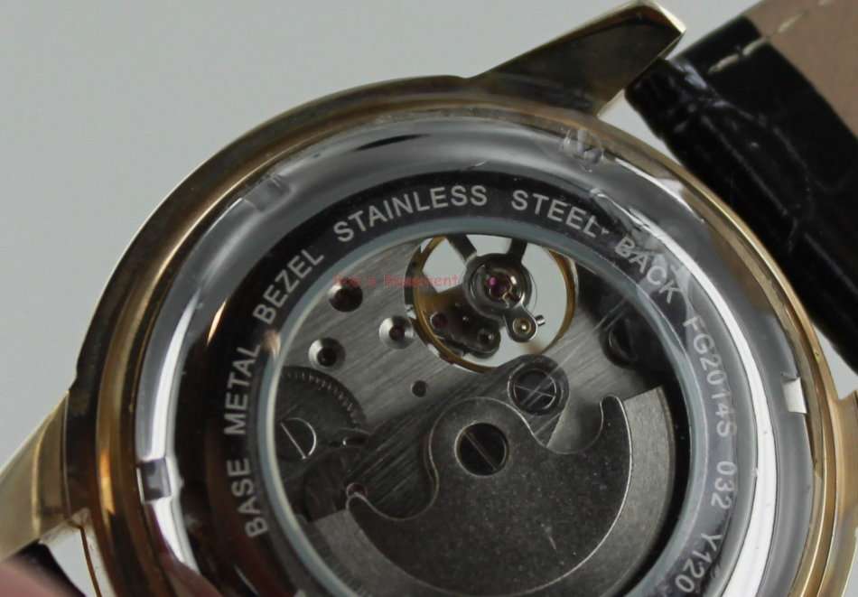 LATE ENTRY ! I GENUINE I EXCLUSIVE I MEN I  ELGIN  Goldtone Partial Skeleton Automatic Watch