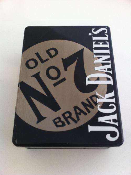 Jack Daniels 750ml in collectors tin with glasses