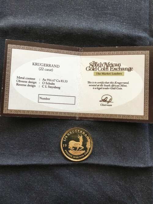 1982 proof quarter oz Krugerrand