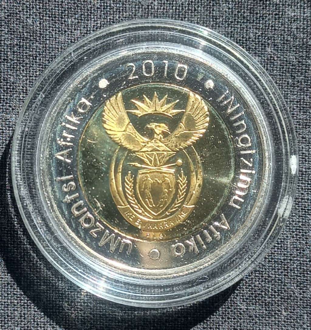 2010 R5 Mintmark coin struck on `Oom Paul` coining press