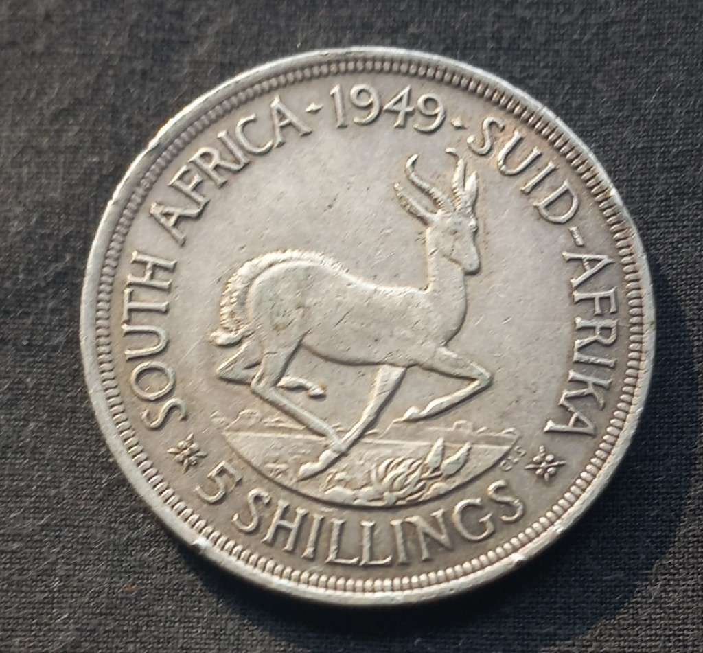 1949 5 shillings coin