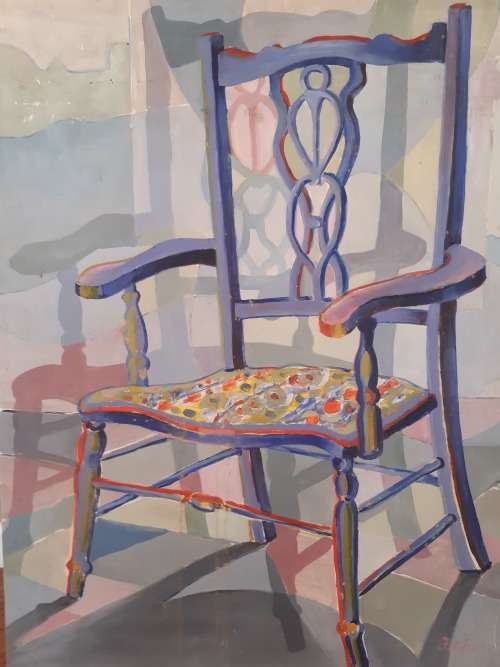 ANTIQUE CHAIR - An original painting by Liz Fitzhenry
