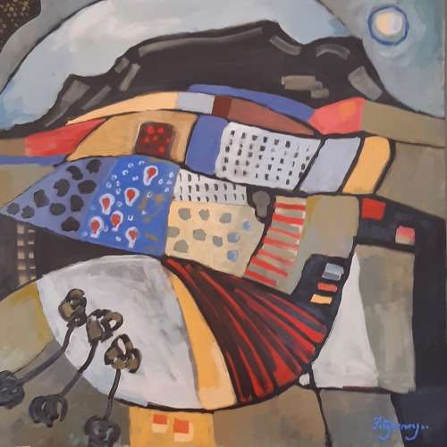 CAPE TOWN - An original painting by Liz Fitzhenry