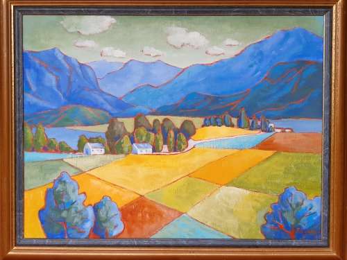 HEX RIVER MOUNTAINS - An original painting by Liz Fitzhenry