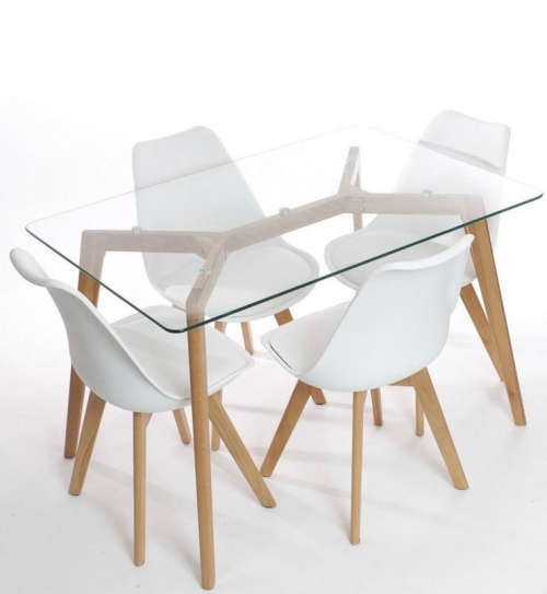 MODERN DESIGN COMPACT 4-DEATER DINING SET