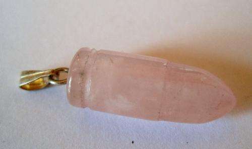 Rose Quartz bullet pendant
