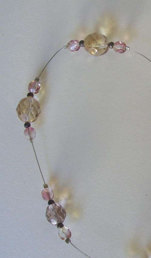 Old, but beautiful - delicate, fine crystal necklace, with earrings.