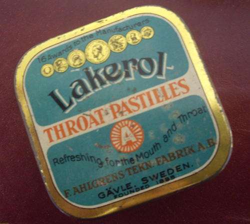 Little Lakerol tin, from Sweden!