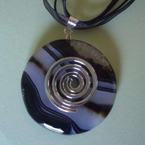 UTTERLY STUNNING AGATE PI STONE - SEE THE DETAIL! ON A CIRCLE OF LIFE!!!