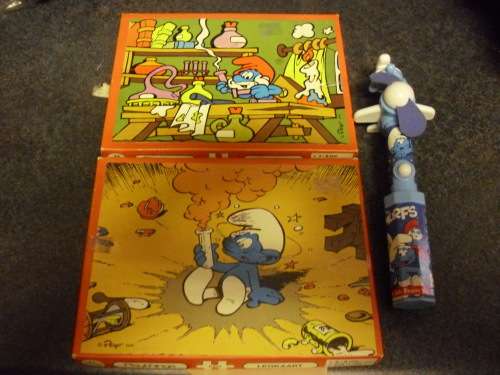 Smurfs Puzzles and tou fan - Lot of 3