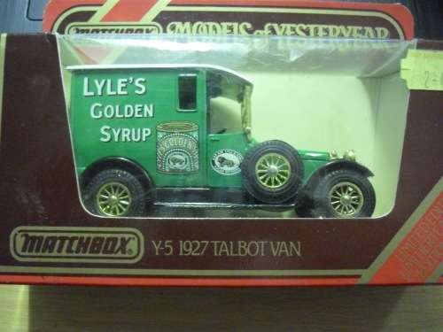 Matchbox Models of Yesteryear Y5 - 1927 Talbot van - Lyle's Golden Syrup -  Decals