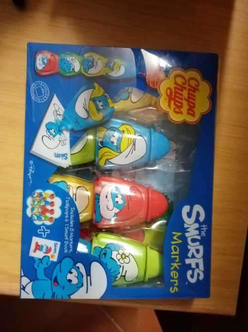 the SMURFS - 8 Markers - Chupa Chups
