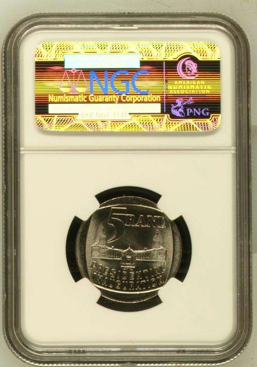 1994 Mandela Inauguration R5 NGC MS65