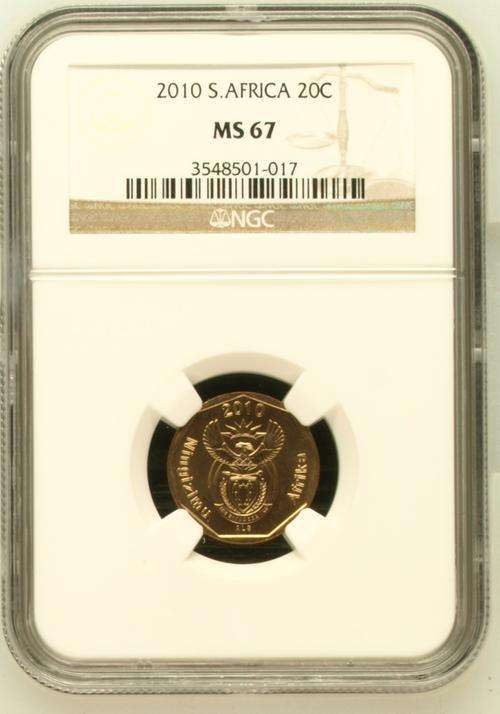 2010 South Africa 20c NGC PF69 Ultra Cameo