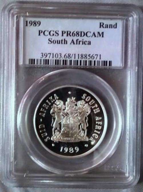 1989 South Africa Rand PCGS PR68 DCAM