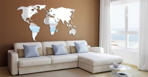 19-piece Perspex Wall World Map