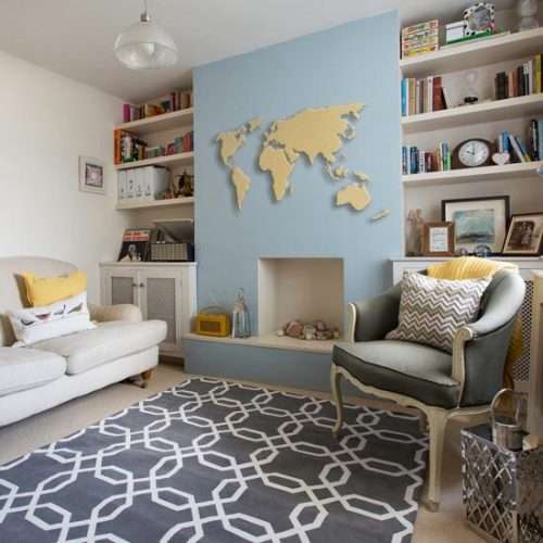 19-piece Wooden Wall World Map