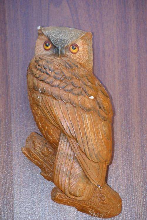 Bosson Chalk Owl Wall Plaque