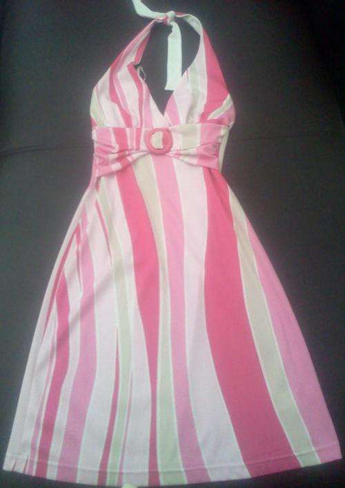 pink striped dress size 30