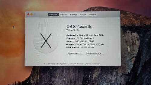 Apple Macbook Pro 2.9 GHz Core i5 13" Early 2015 Retina Display {Good Condition} (6 Month Warranty)