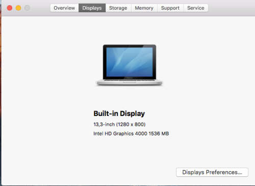 MacBook Pro 13-Inch "Core i5" 2.5 Mid-2012, 4GB RAM 500GB HDD