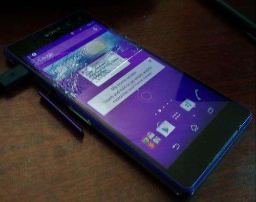 Awesome Purple Sony Xperia Z2 Cracked - Free Delivery