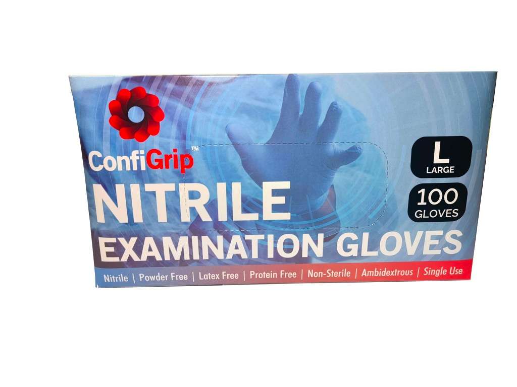 Configrip Nitrile Examination Gloves -100pcs-LARGE