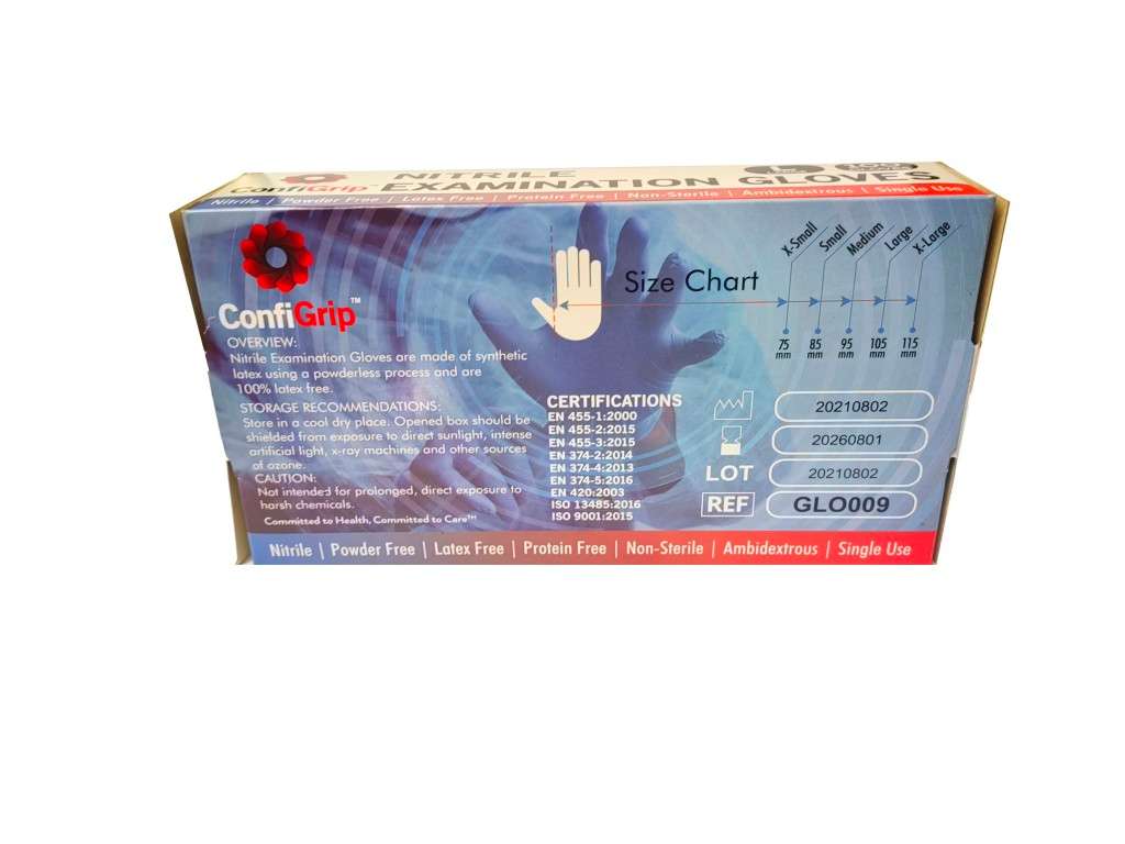 Configrip Nitrile Examination Gloves -100pcs-LARGE