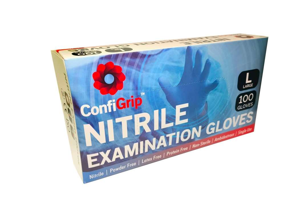 Configrip Nitrile Examination Gloves -100pcs-LARGE
