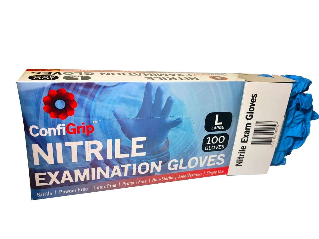 Configrip Nitrile Examination Gloves -100pcs-LARGE