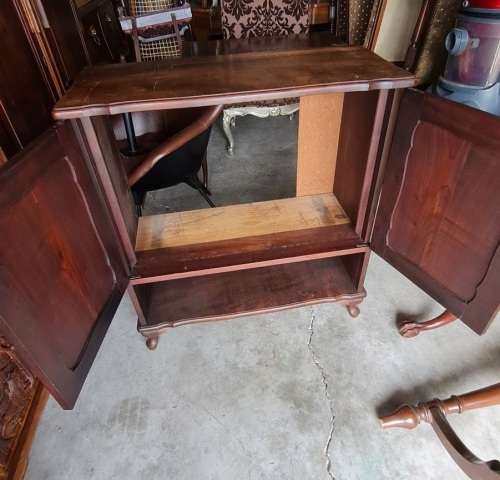 Little two door cabinet as is. Solid Wood.